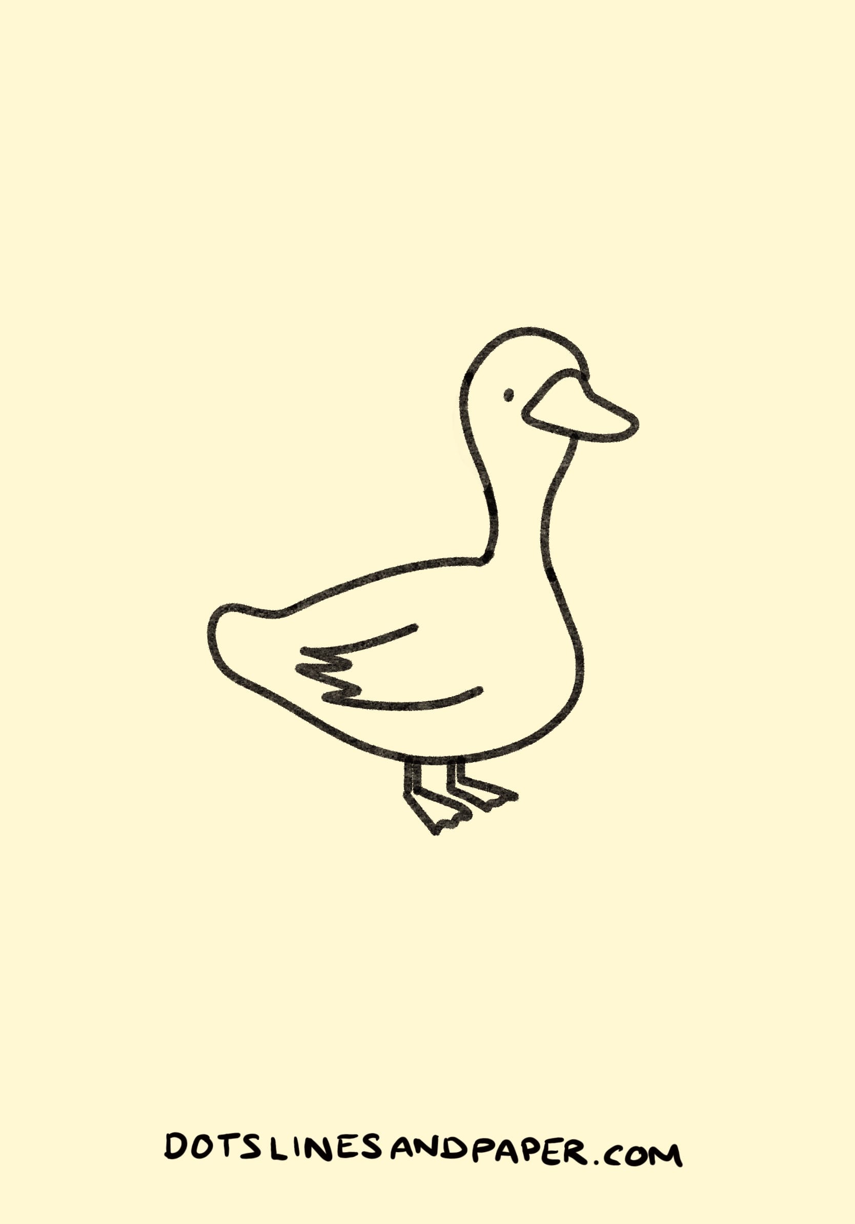 simple drawing of a duck