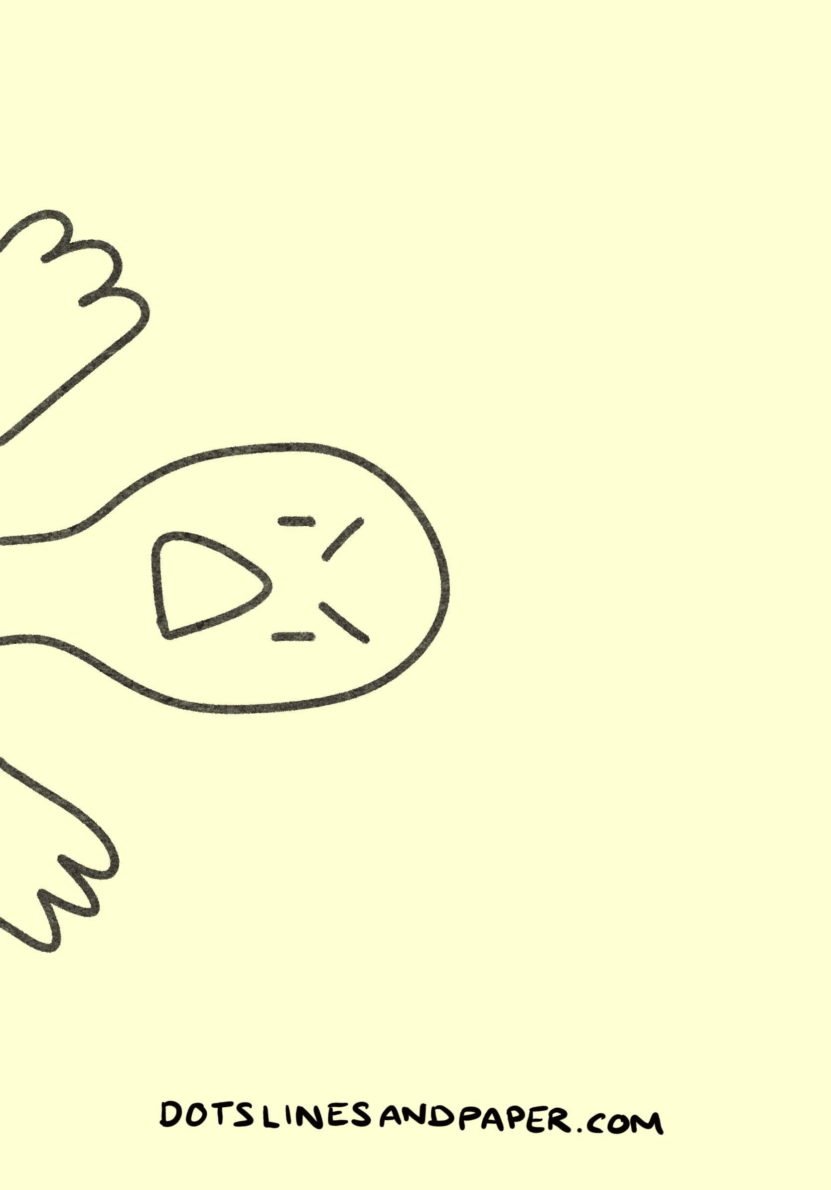 drawing of an Angry Duck