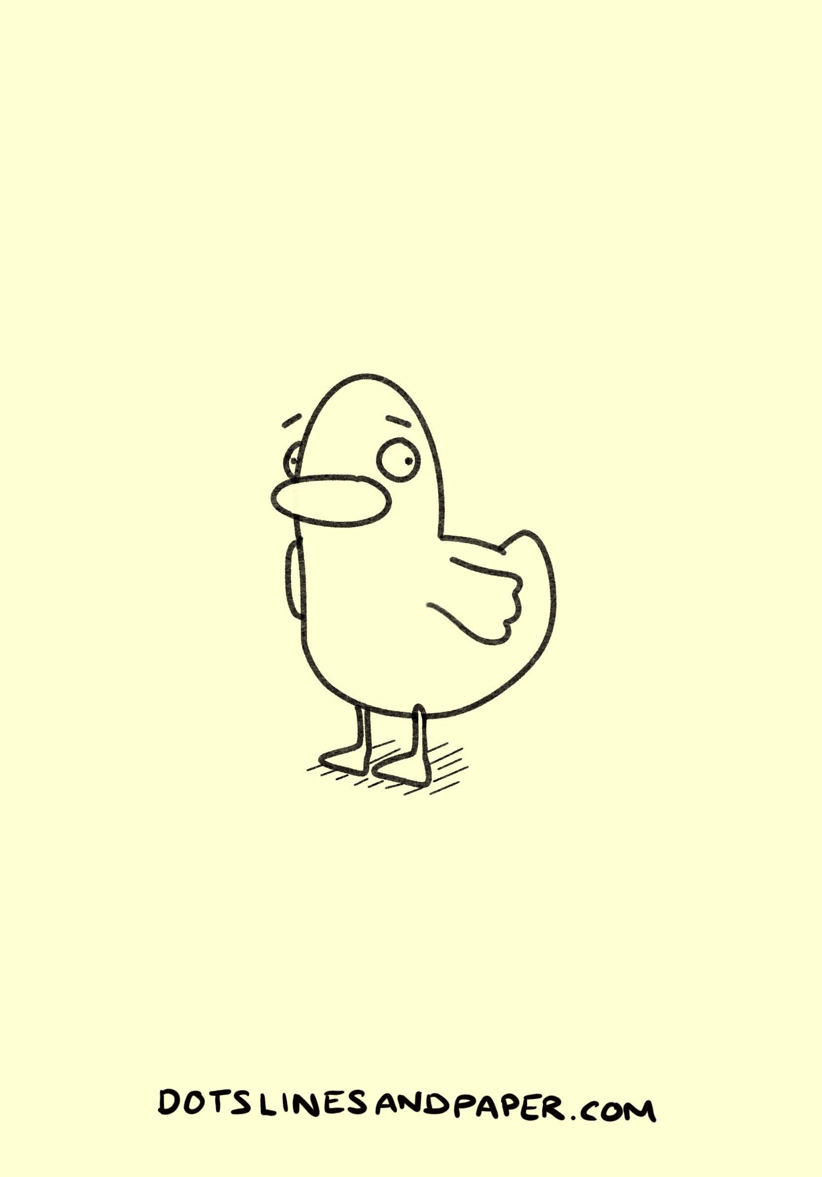 Confused Duck drawing