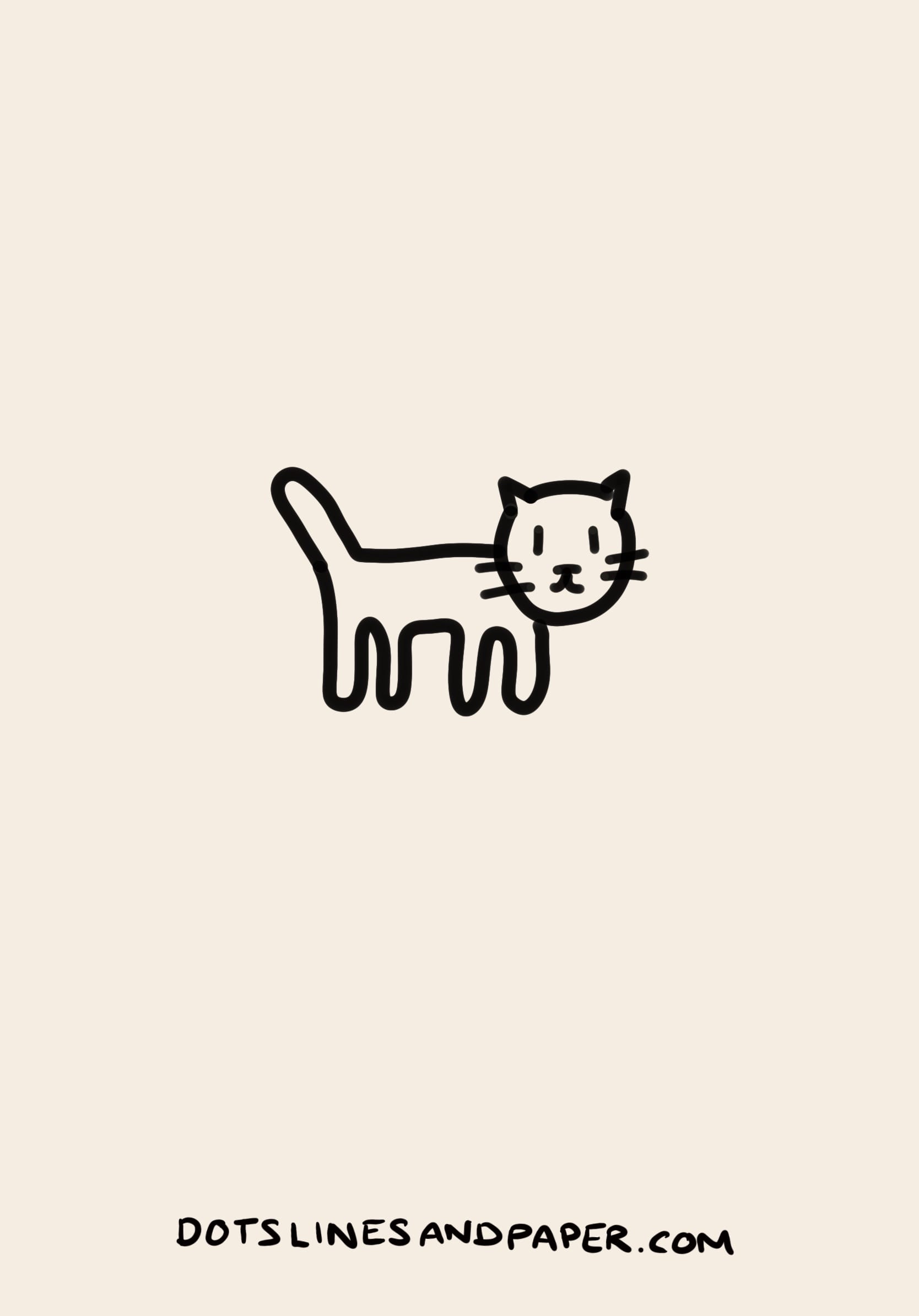 simple drawing of a cute cat