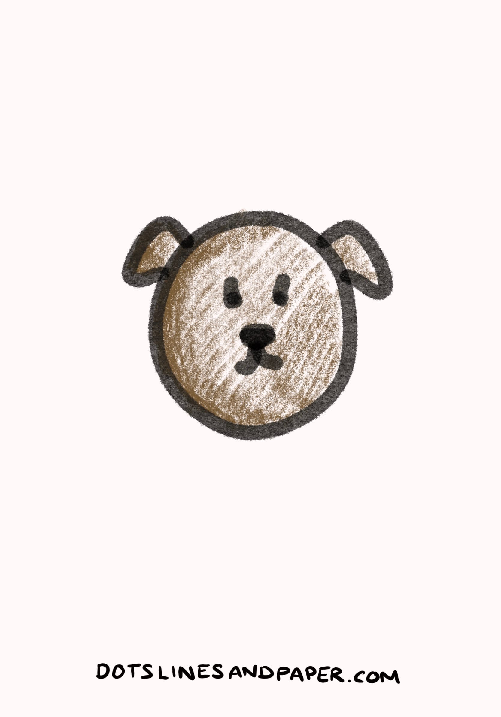 Easy drawing of a dog's face