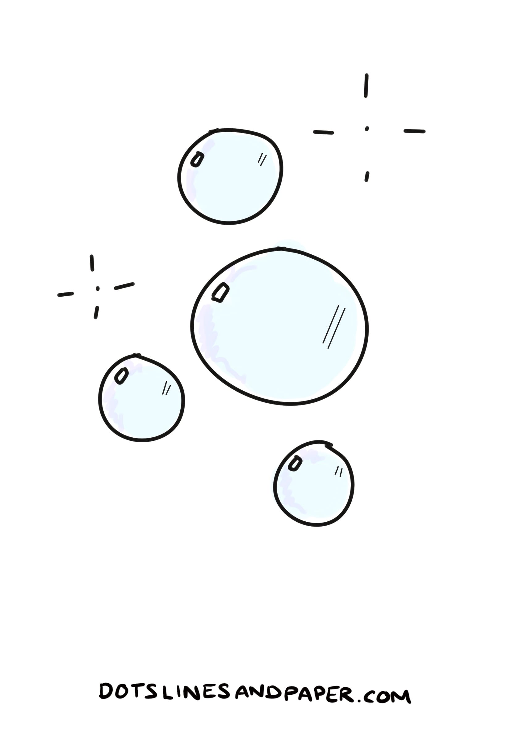 simple drawings of bubbles