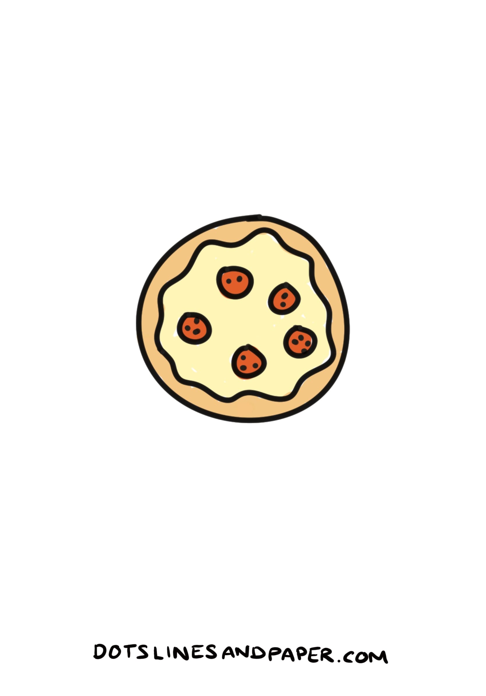 simple drawings of pizza