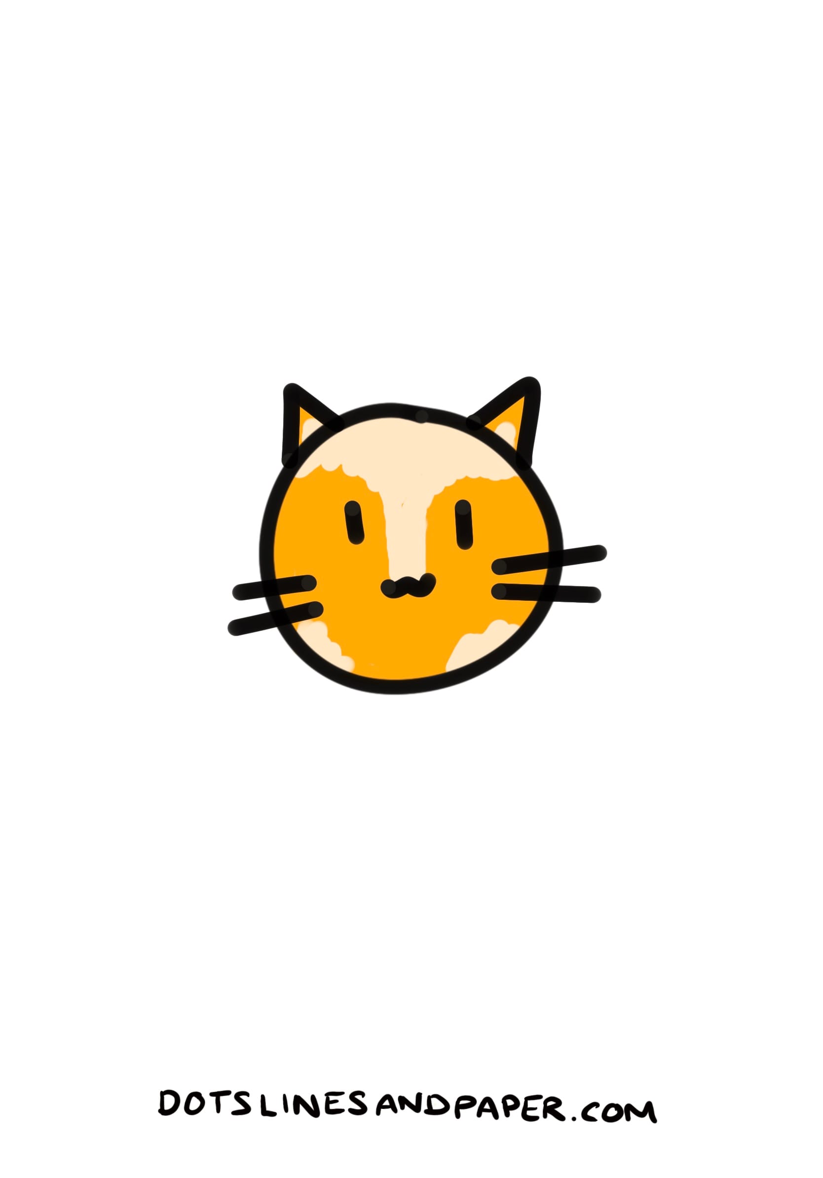 simple drawings of a cartoon cat