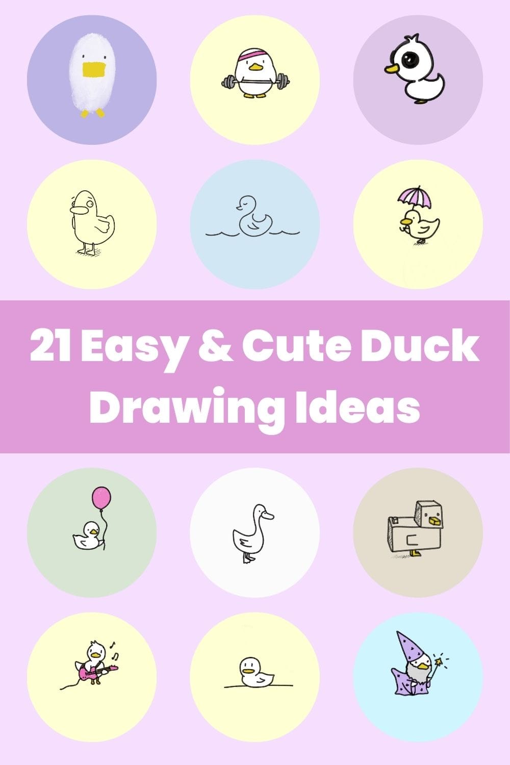 21 Easy & Cute Duck Drawing Ideas 🦆